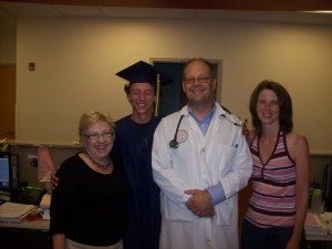 Ian with Mom, Sue and Dr. Glod Ian with Mom, Sue and Dr. Glod